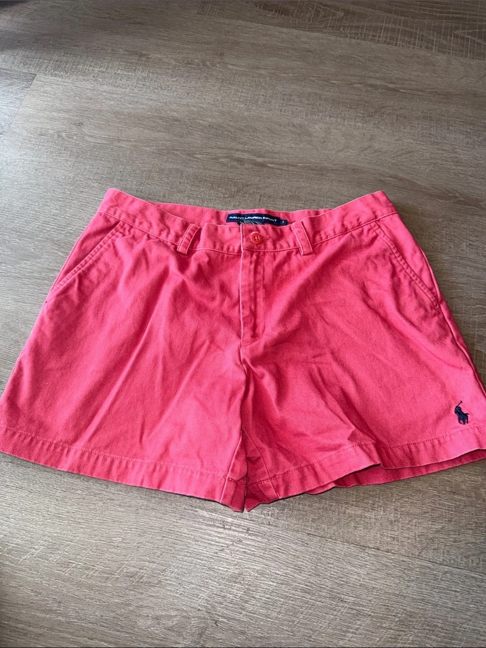 Ralph Lauren Sport Women Chino Shorts 6 Caramel Pink Nantucket Red
